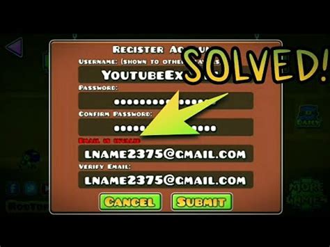 email invalid geometry dash|why does it say email invalid on geometry dash .